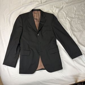 VITALE BARBERIS CANONICO Blazer 38 Grasie Uomo Super 110s Wool Black 3 Button